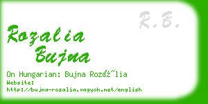 rozalia bujna business card